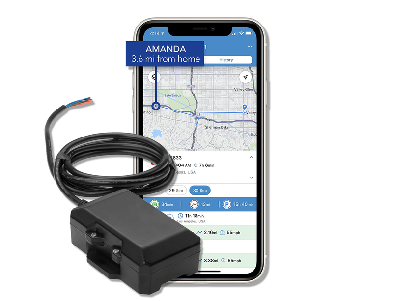 Hardwired GPS tracker with starter disable