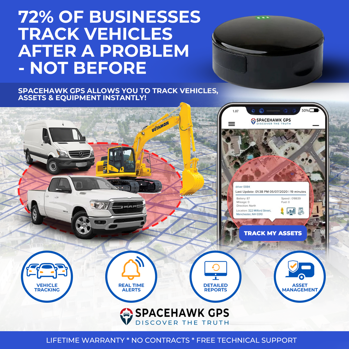 SpaceHawk | #1 Rated Mini GPS Tracker – Fleet 1st